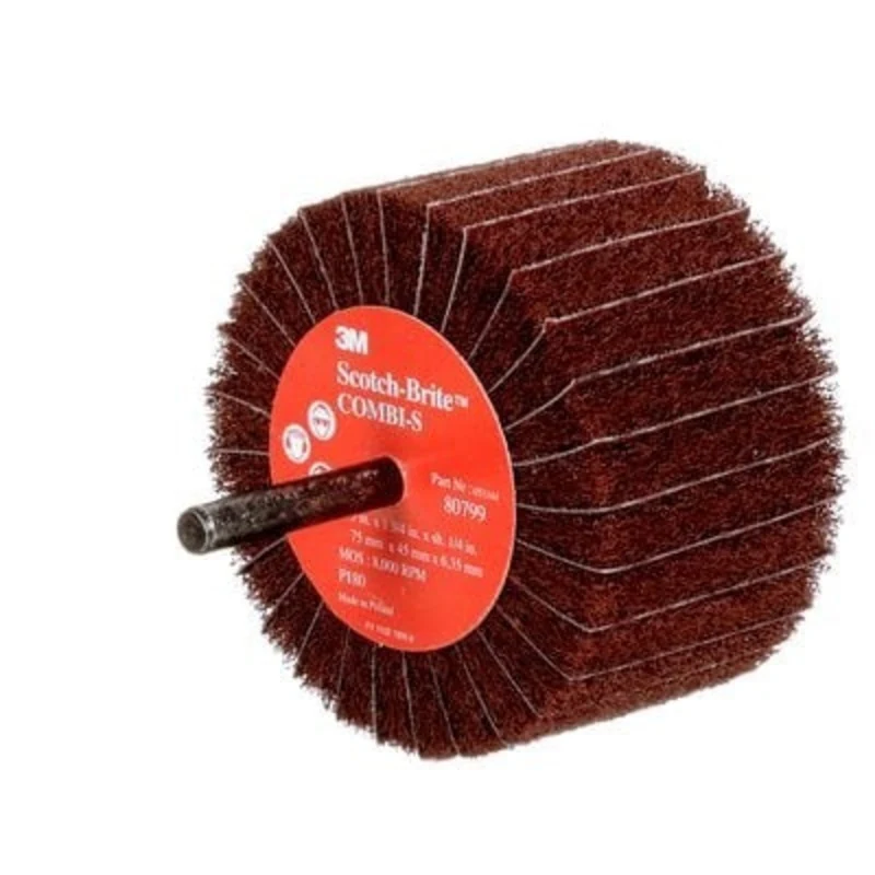 Roue abrasive - Roue Combi-S Scotch-Brite 3M, AB80799, 180, 3" x 1-3/4" x 1/4